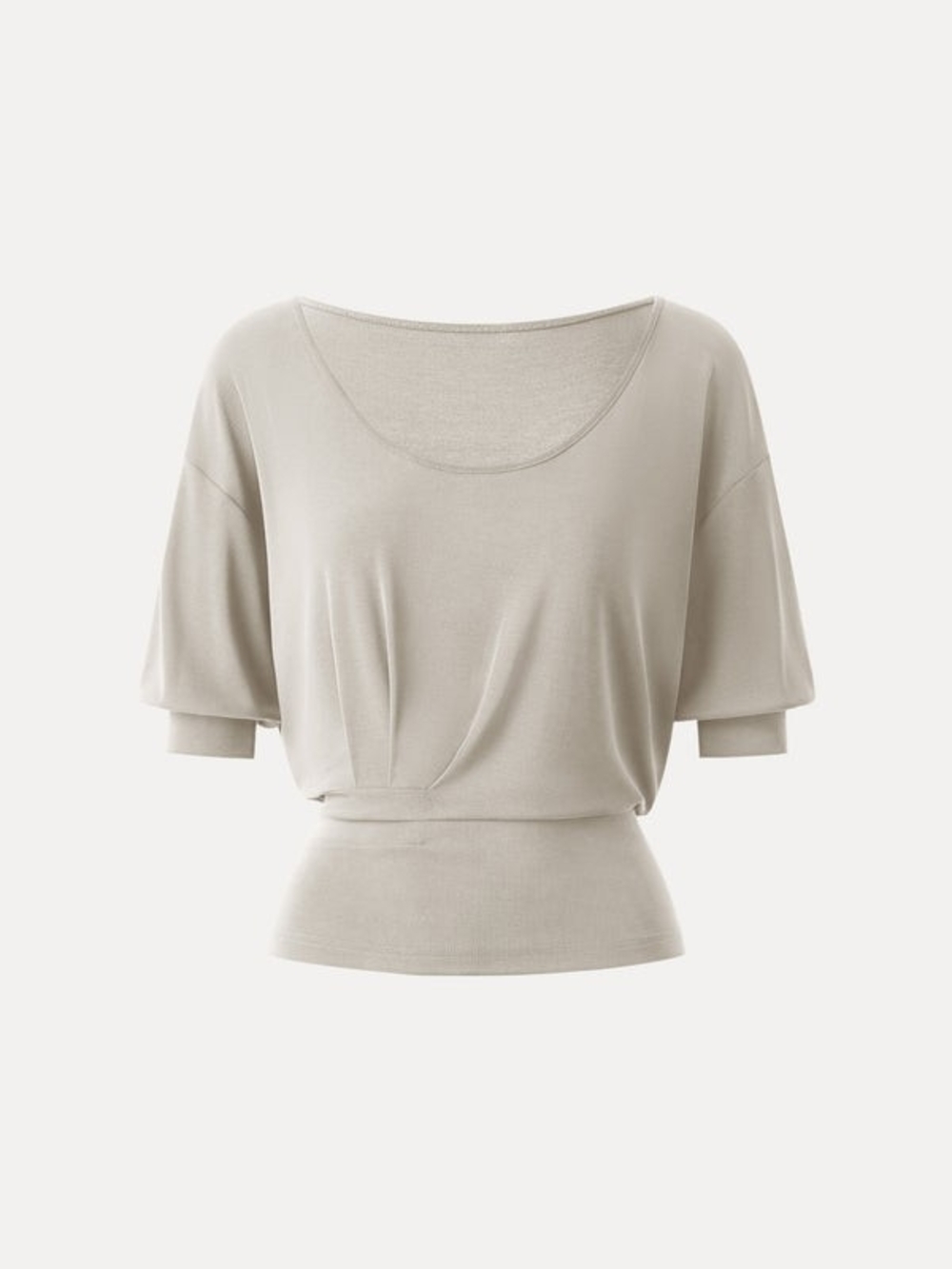 OGL Sandwashed Scoop Neck Short Sleeve Tucked Tee